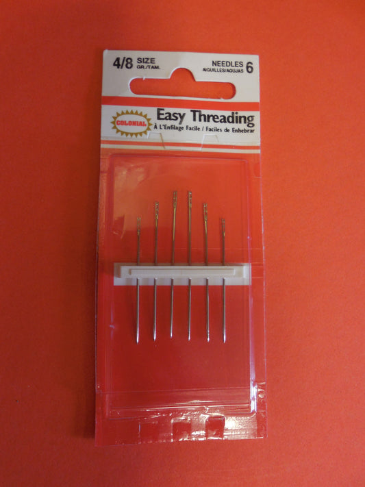 A 6 pack of easy threading needles