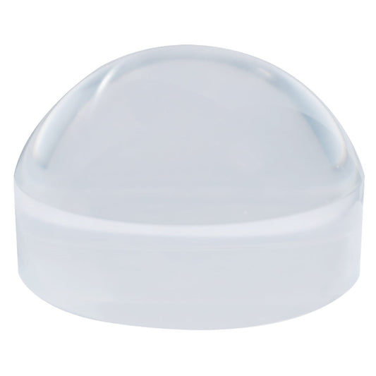 An acrylic based dome with a white base.