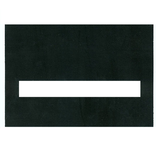 A black piece of plastic with a 1/2" gap about two thirds of the way down for easier reading or signing.